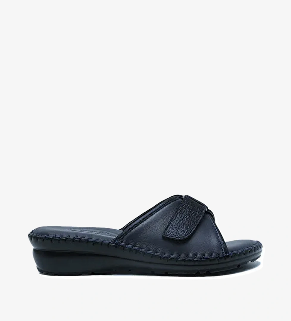 KHM110 Kifidis Assos Kadın Tek Bantlı Deri Terlik 36-41 - Görsel 1