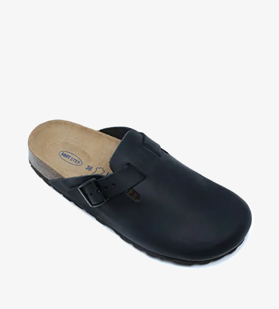 K00863DK Kifidis Soft Step Kadın Deri Sabo Mantar Terlik 36-41 - Görsel 1