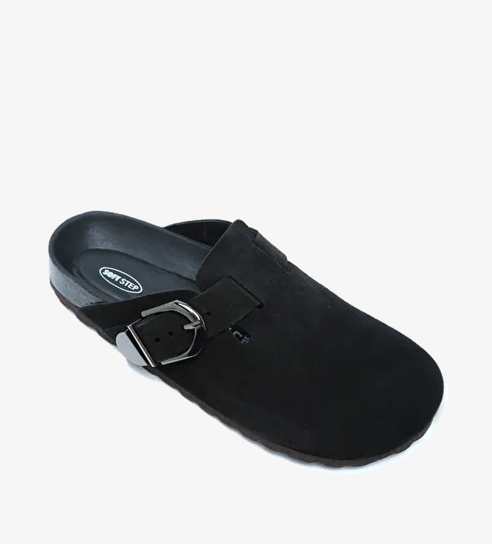 K14616SD Kifidis Soft Step Kadın Süet Deri Sabo Mantar Terlik 36-41 - Görsel 1
