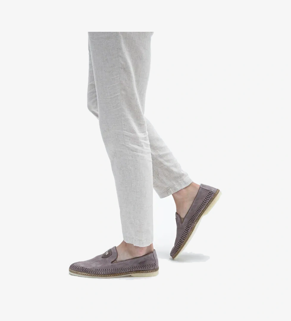 Giampiero Nicola Erkek Hakiki Deri Metalik Loafer Ayakkabı - Görsel 1