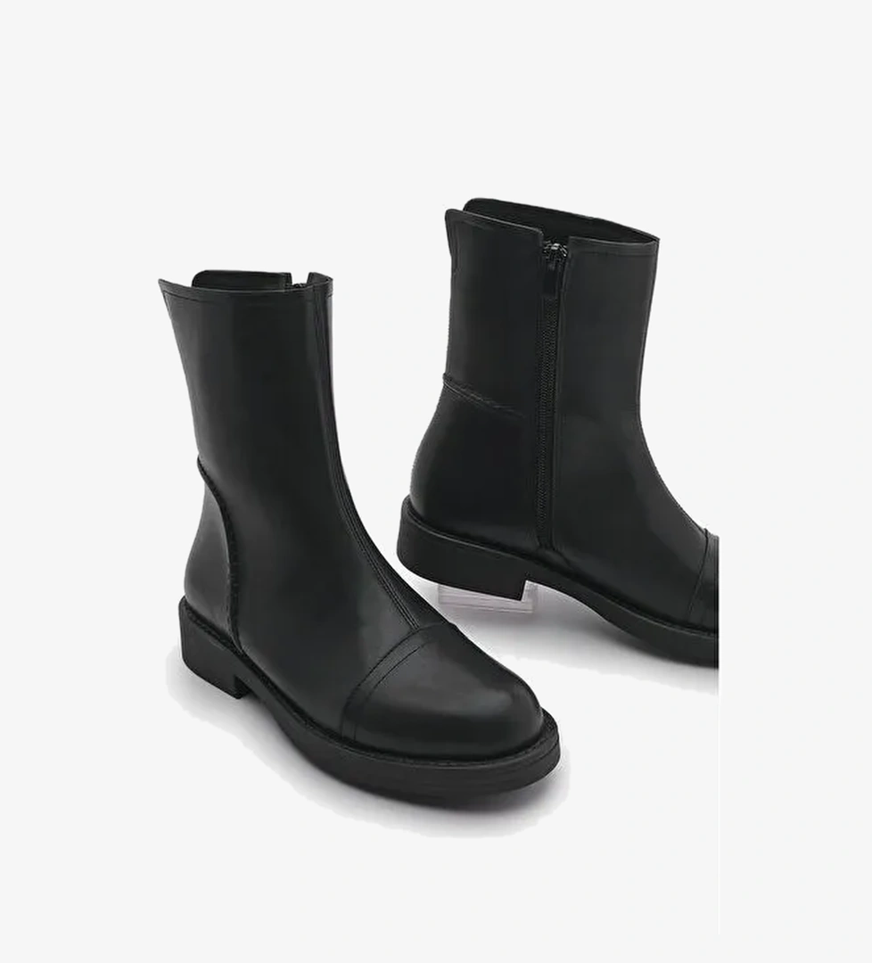 Kadın Dikiş Detaylı Günlük Bot Armus Siyah - Görsel 1