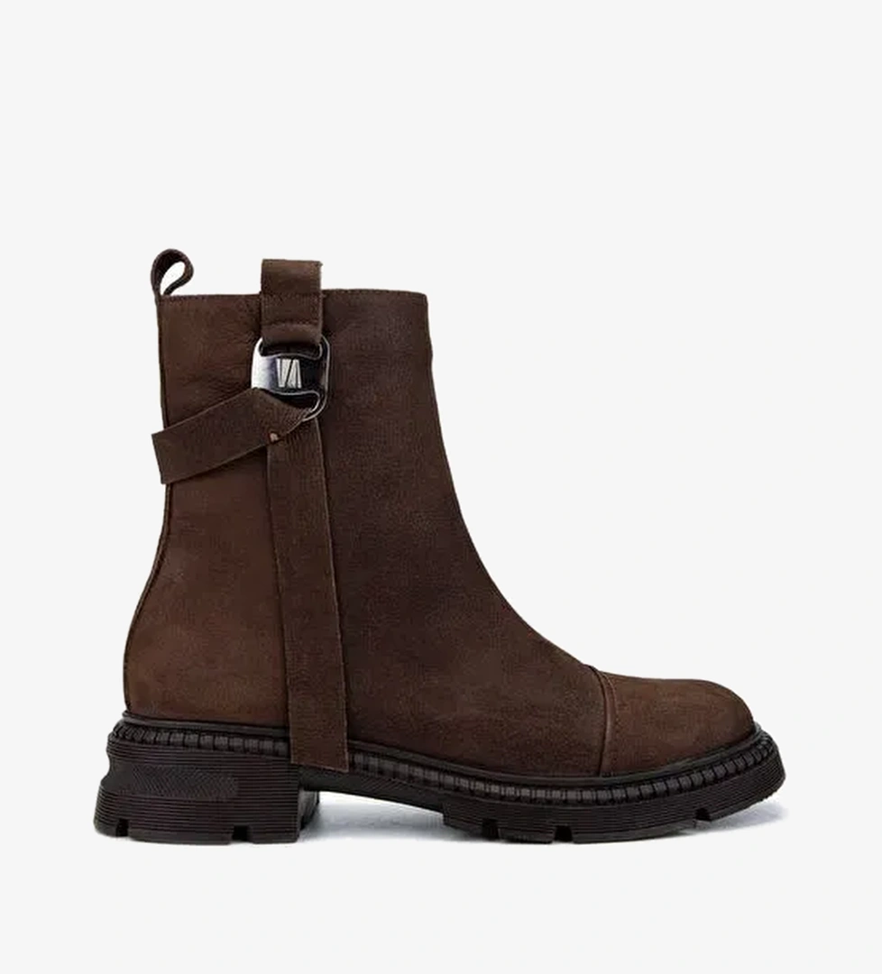 Valmenti Kadın . Kahverengi Nubuk Casual Bot - Görsel 1