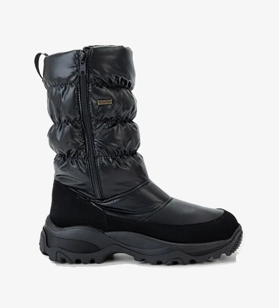 Valmenti Maura Kadın Siyah Deri & Tekstil Kar Botu - Görsel 1