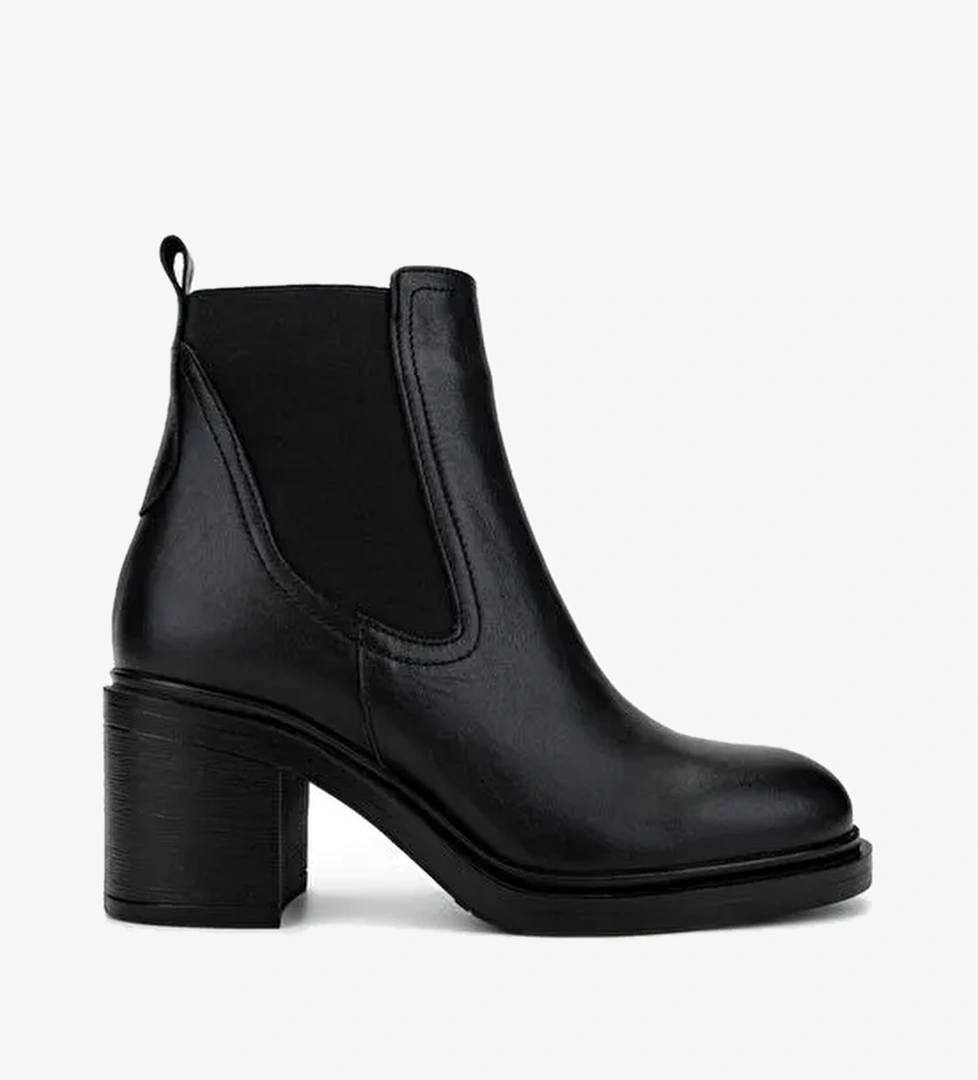 Valmenti Kadın Hakiki Deri Siyah Deri Casual Bot - Görsel 1