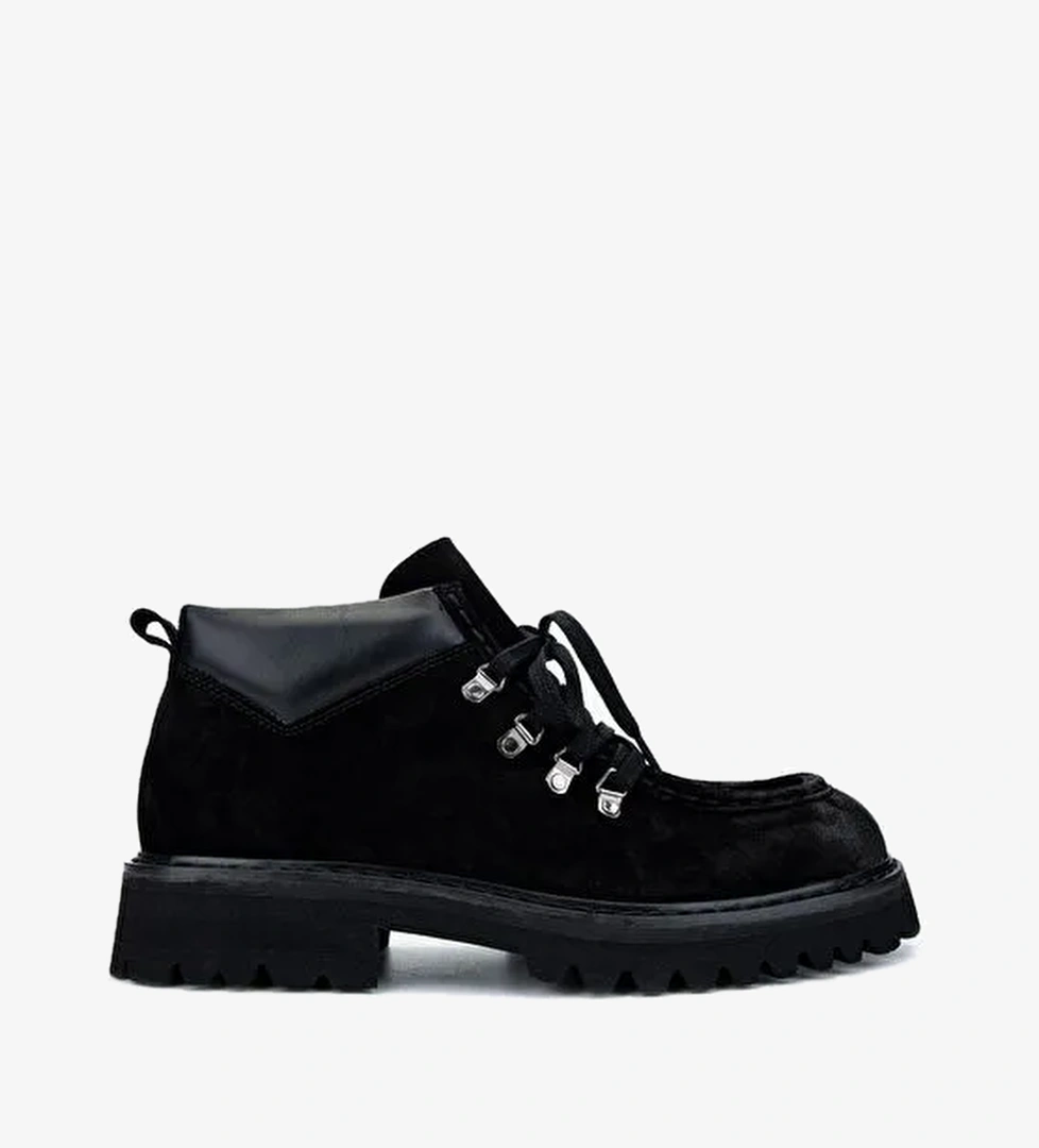 Valmenti Erkek Süet Deri Siyah Süet Bot Ayakkabı - Görsel 1