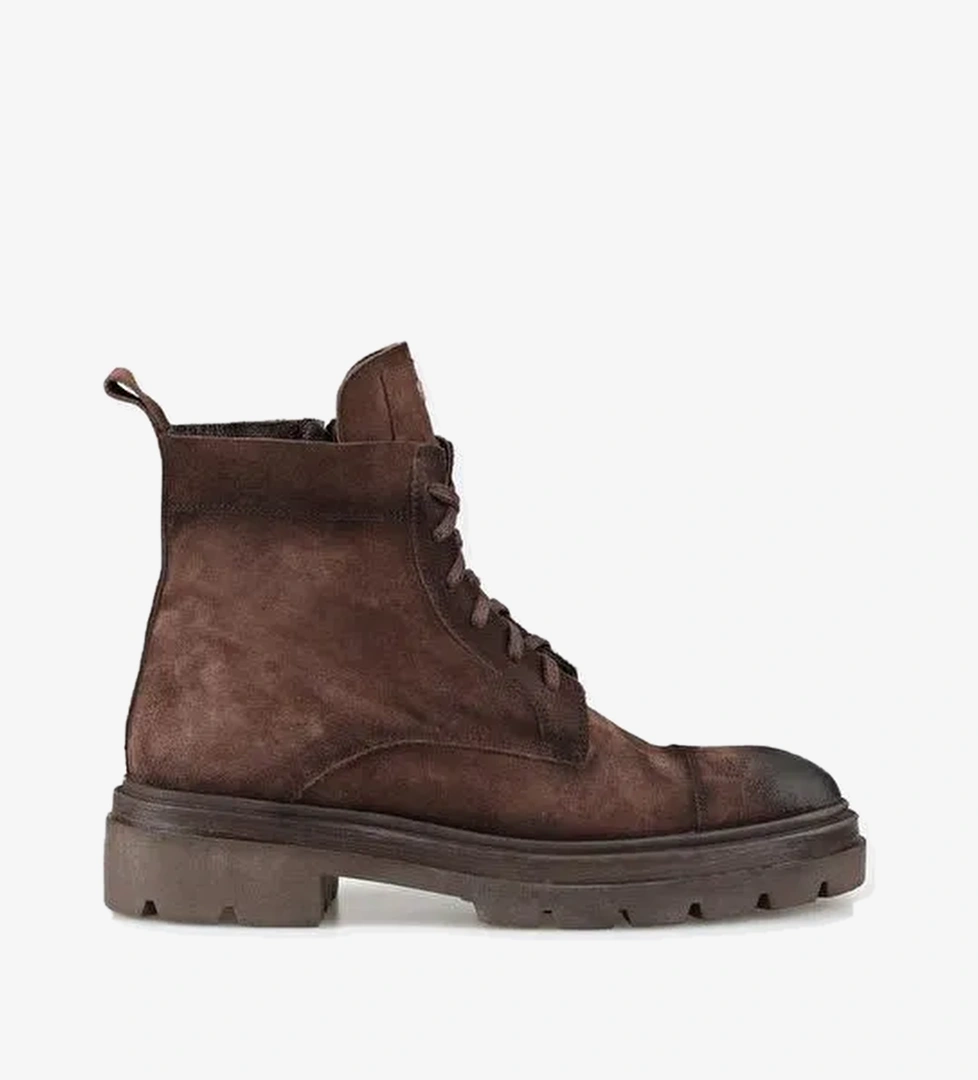 Kahve Deri Erkek Günlük Bot - Görsel 1