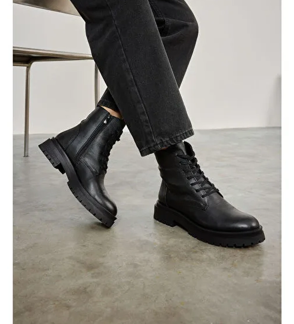 Ziya, Kadın Hakiki Deri Bot 143359Z305 Siyah - Görsel 1