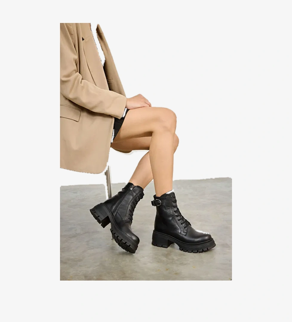 Ziya, Kadın Hakiki Deri Bot 143359Z616 Siyah - Görsel 1