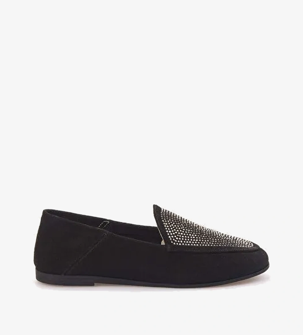 Kemal Tanca Siyah Kadın Süet Loafer 241TCK894 620-003F - Görsel 1