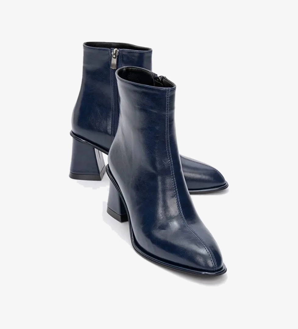 ALBA Laci Cilt Kadın Kalın Topuklu Bot - Görsel 1