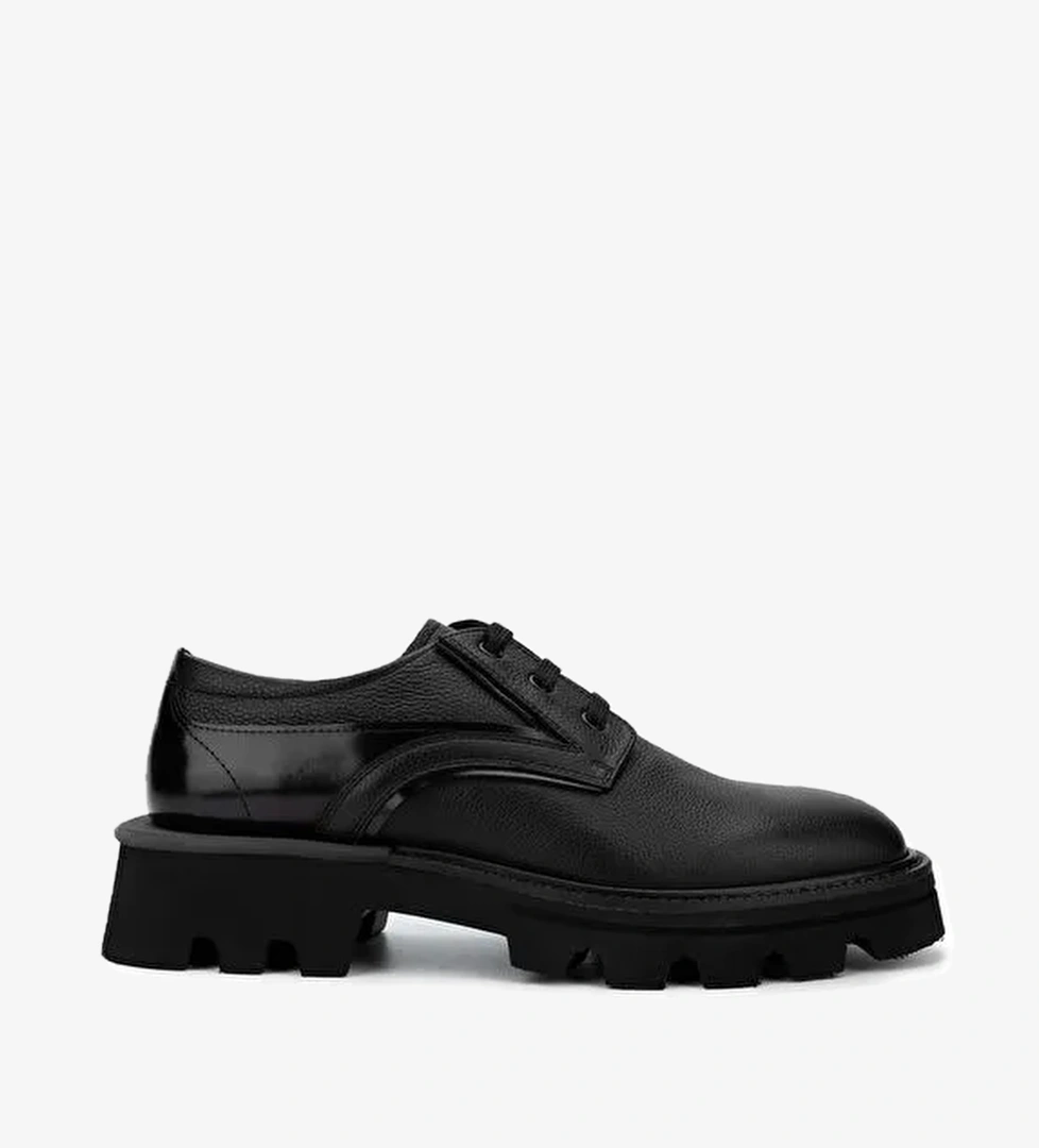 Butteri Siyah Erkek Deri Günlük Ayakkabı 480 95001 ERK AYK SK24-25 - Görsel 1