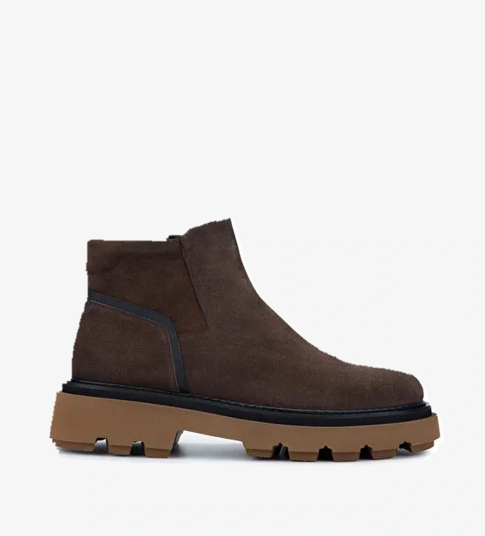 Butteri Erkek Hakiki Deri Kahverengi Casual Bot - Görsel 1