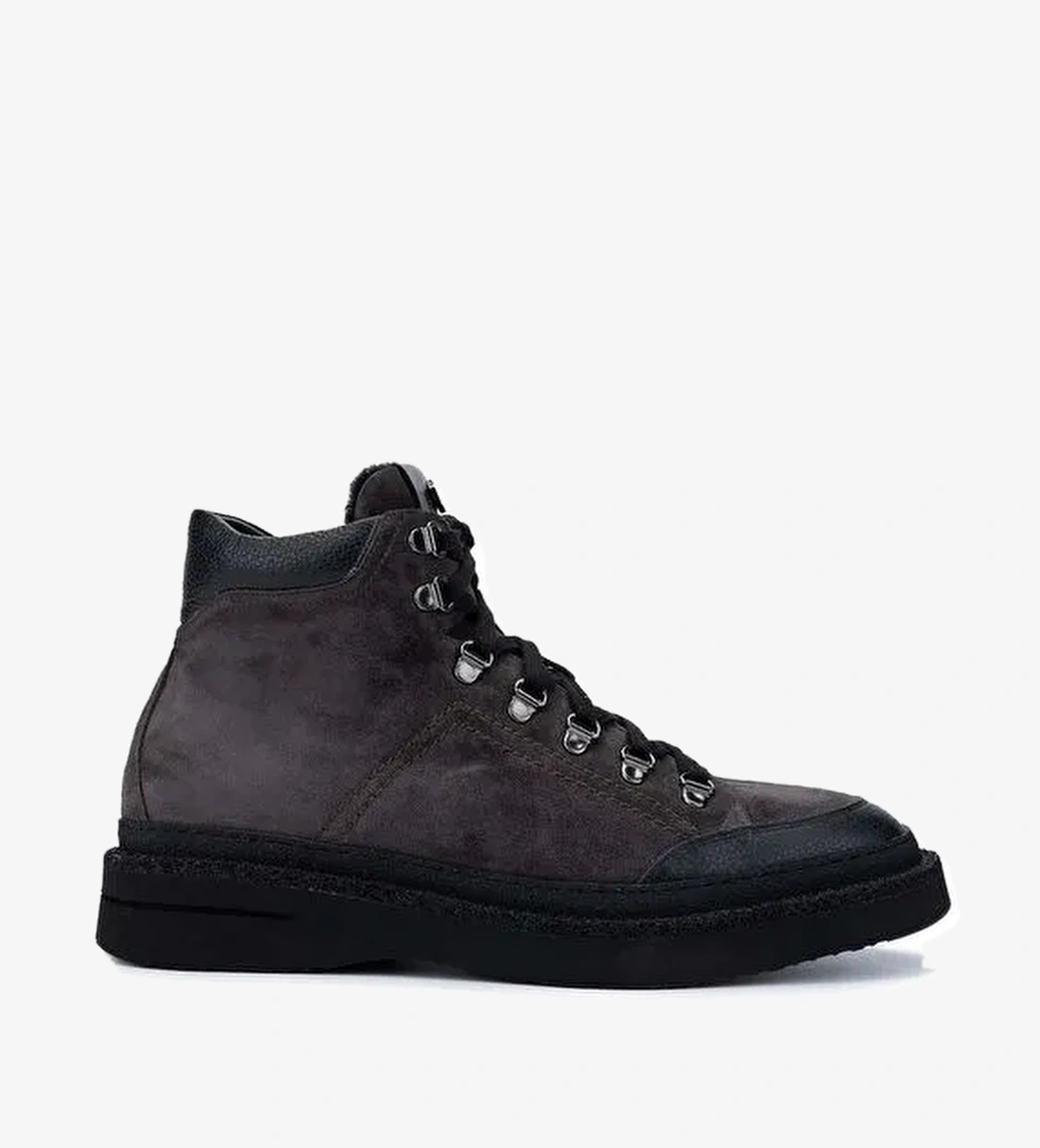 Mario Bruni Erkek Hakiki Deri Gri Casual Bot - Görsel 1