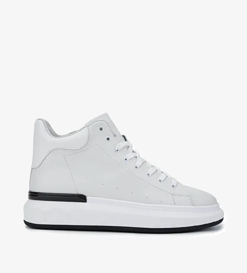 Tamer Tanca Erkek Hakiki Deri Beyaz Bot Ayakkabı - Görsel 1