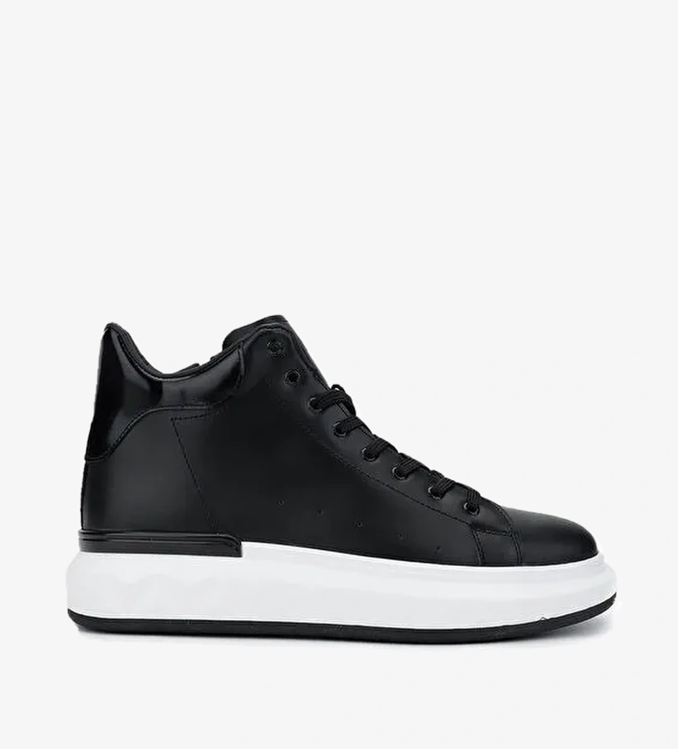 Tamer Tanca Erkek Hakiki Deri Siyah Bot Ayakkabı - Görsel 1