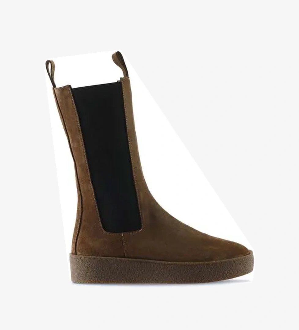 Bueno Shoes Taba Süet Kadın Düz Bot 01wt3004 - Görsel 1