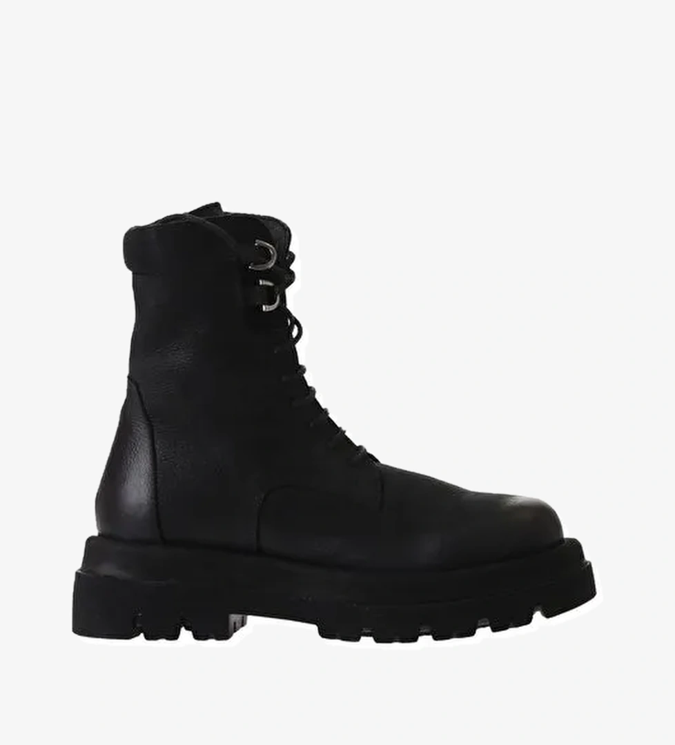 Bueno Shoes Siyah Nubuk Kadın Dolgu Topuklu Bot 01wv1000 - Görsel 1