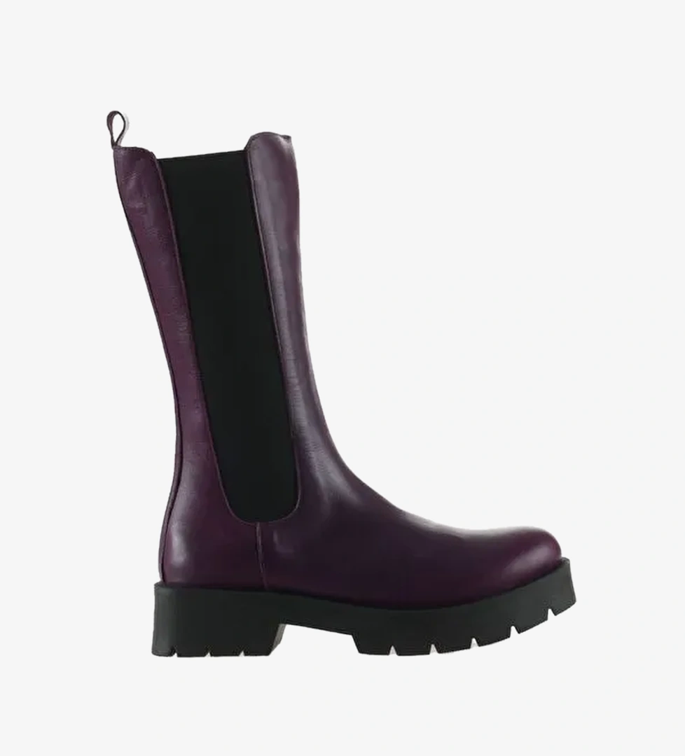 Bueno Shoes Mor Deri Kadın Düz Bot 01wt2517