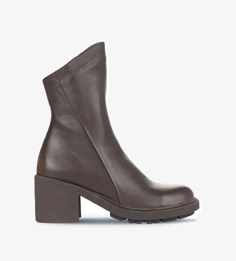 Bueno Shoes Kahverengi Deri Kadın Topuklu Bot 01wz7905 - Görsel 1