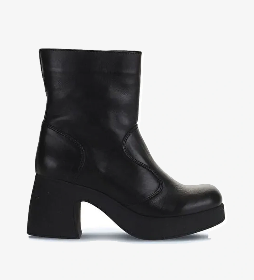 Bueno Shoes Siyah Deri Kadın Topuklu Bot 01wz7000 - Görsel 1