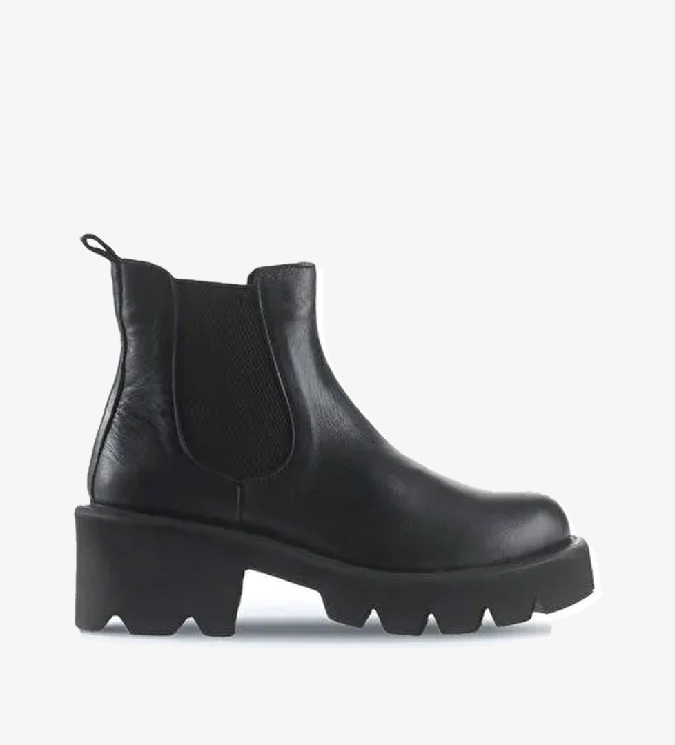 Bueno Shoes Siyah Flotter Deri Kadın Topuklu Bot 01wt1705 - Görsel 1