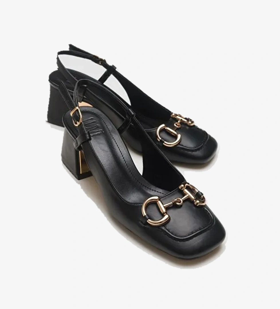 KAROL Siyah Kadın Topuklu Ayakkabı - Görsel 1