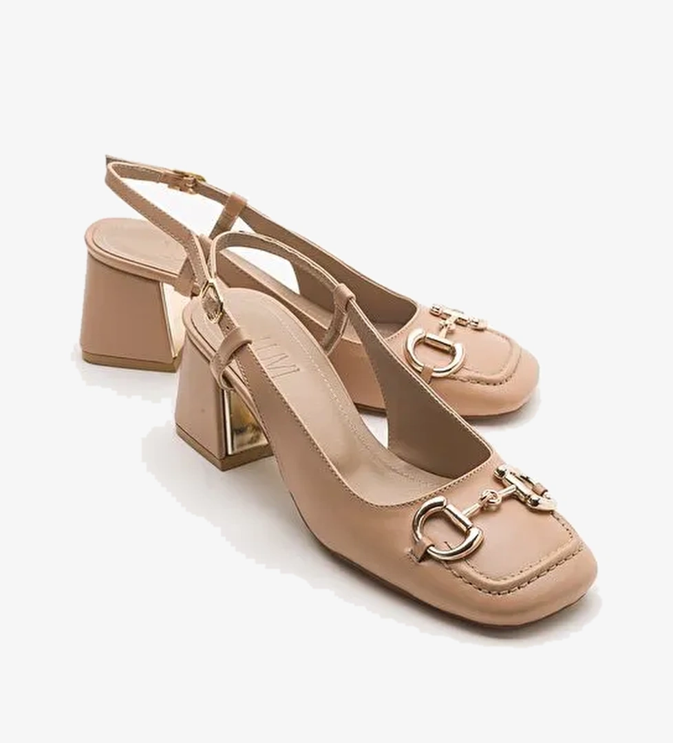 KAROL Bej Kadın Topuklu Ayakkabı - Görsel 1