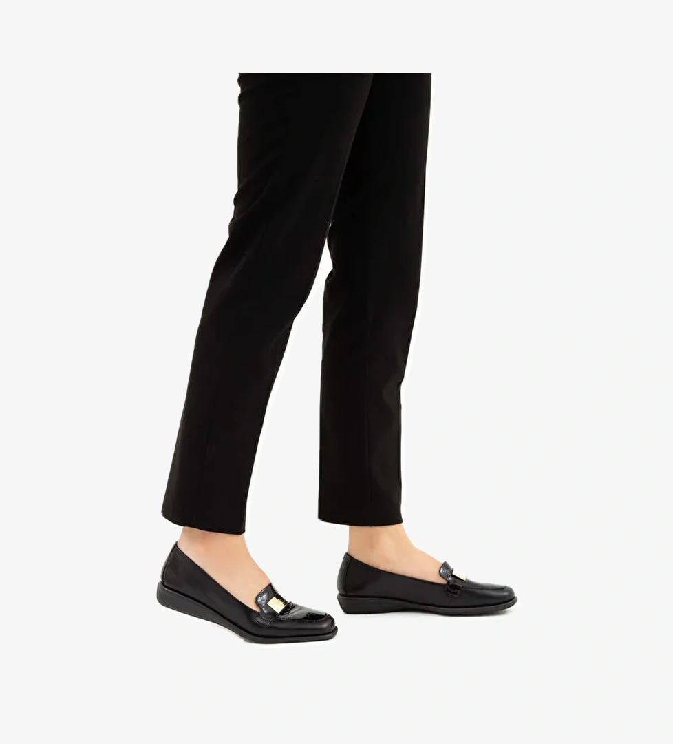 Relax Anatomic Siyah Kadın Deri Loafer 611 E2252 BN AYK Y19 - Görsel 1