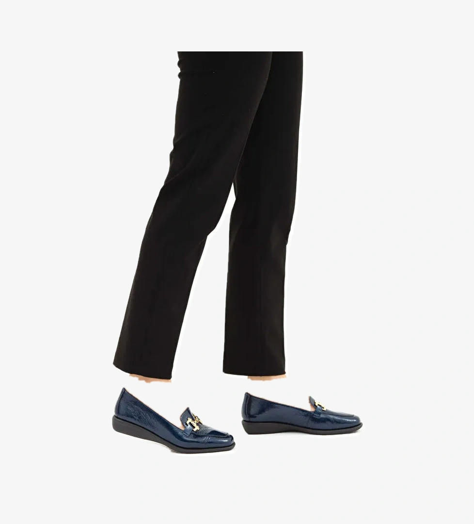 Relax Anatomic Kadın Hakiki Deri Mavi Comfort Ayakkabı - Görsel 1