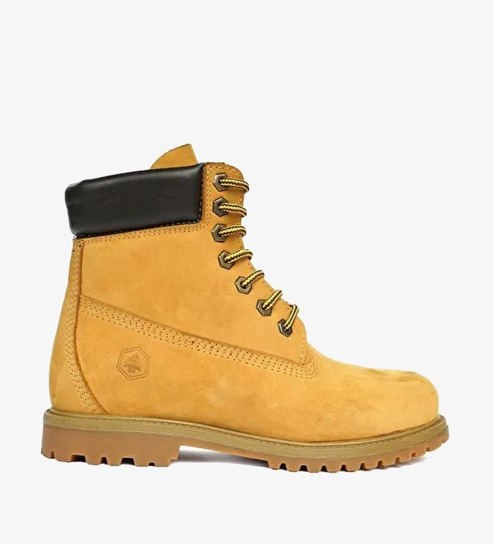Hammer Jack Hakiki Deri Cat Sarı Nubuk Kadın Bot - Görsel 1