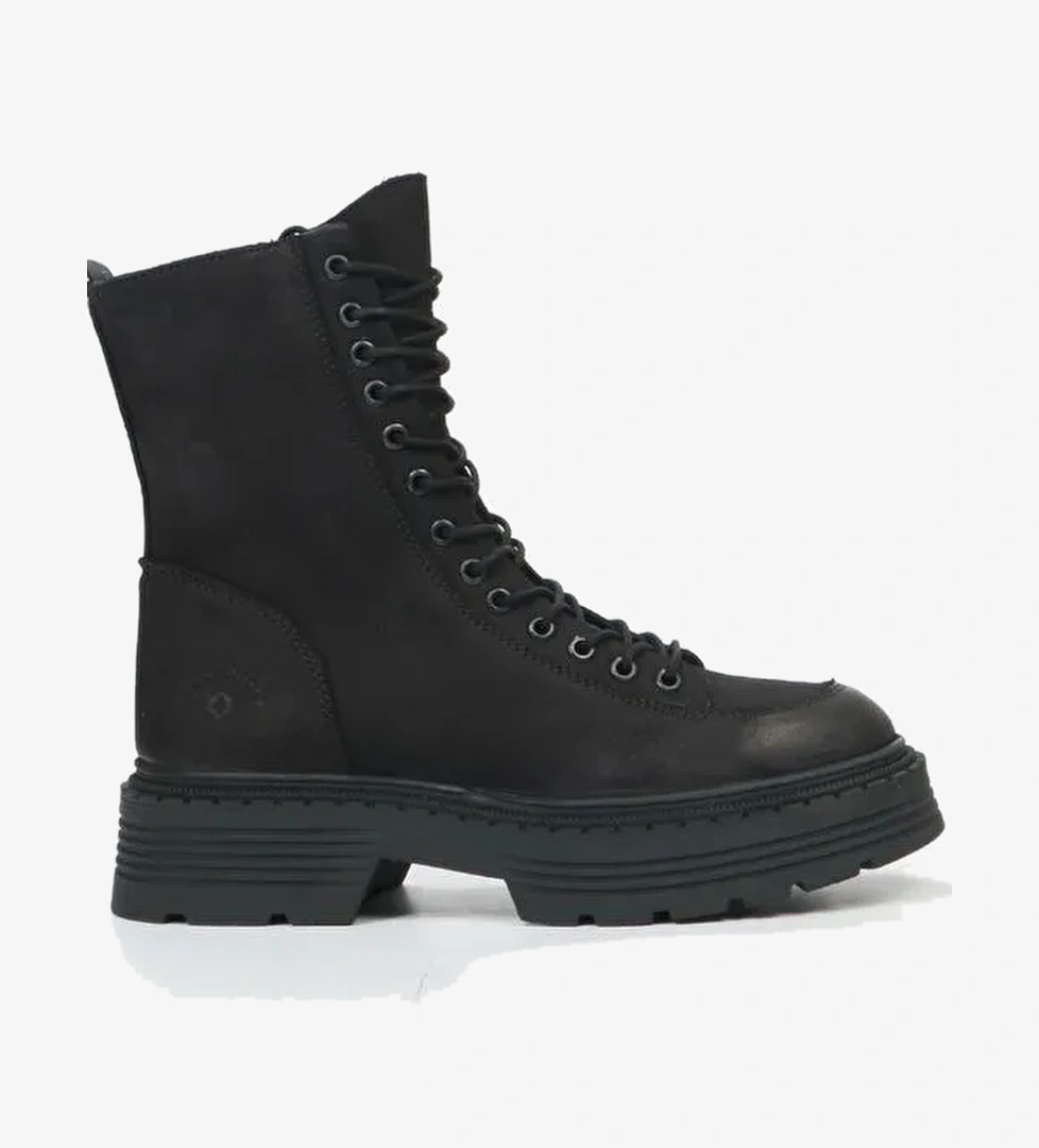 Hammer Jack Loberia Hakiki Deri Siyah Kadın Bot - Görsel 1