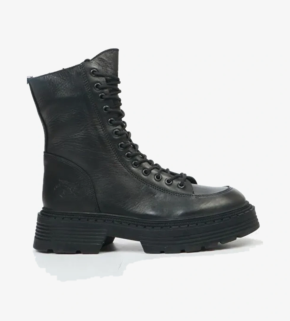 Hammer Jack Loberia Hakiki Deri Siyah Kadın Bot - Görsel 1