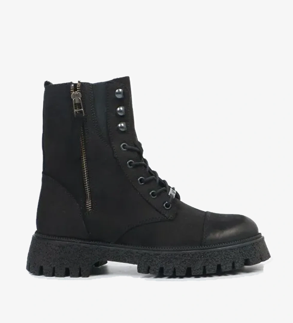 Hammer Jack Geillis Hakiki Deri Siyah Kadın Bot - Görsel 1