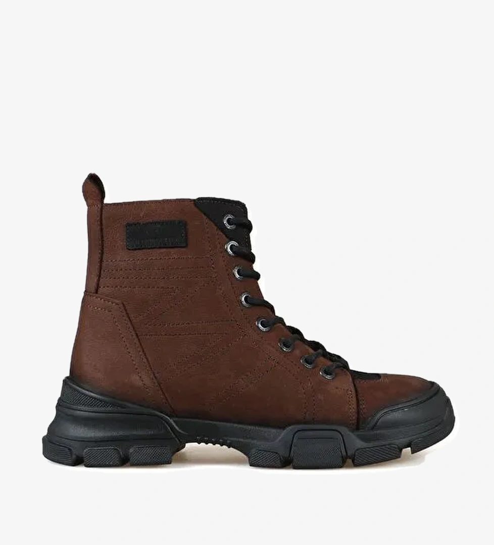 Hammer Jack Bonn Hakiki Deri Kahverengi Kadın Bot - Görsel 1