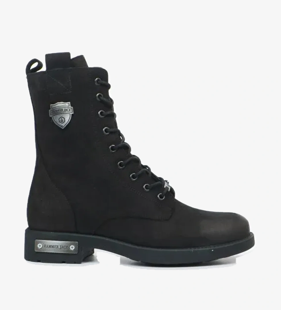 Hammer Jack Della Hakiki Deri Siyah Kadın Bot - Görsel 1