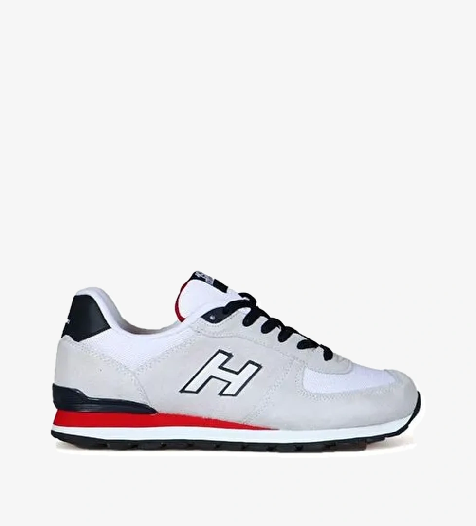 Hammer Jack Peru Hakiki Deri Kirli Beyaz-Kırmızı Erkek Spor Ayakkabı - Görsel 1