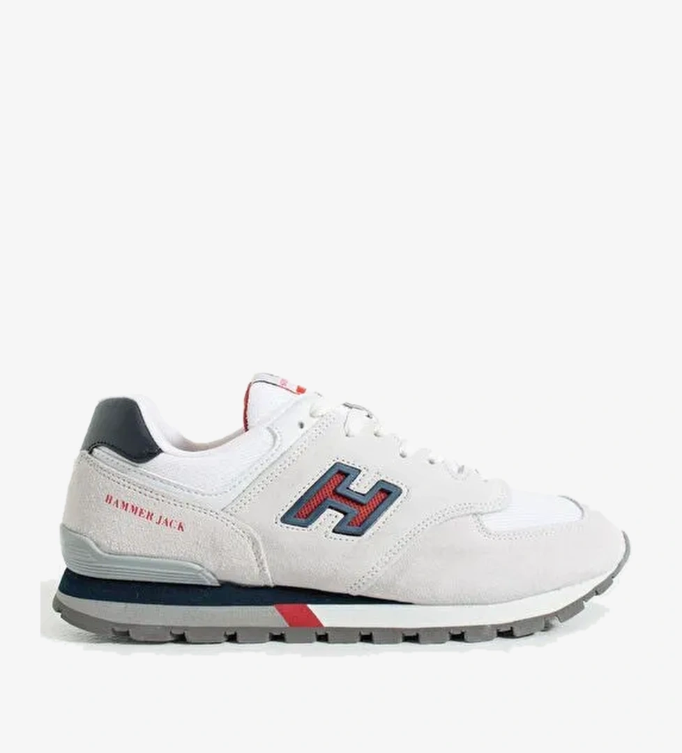 Hammer Jack Chile Hakiki Deri Beyaz Puruty-Laci-Kırmızı Erkek Spor Ayakkabı - Görsel 1