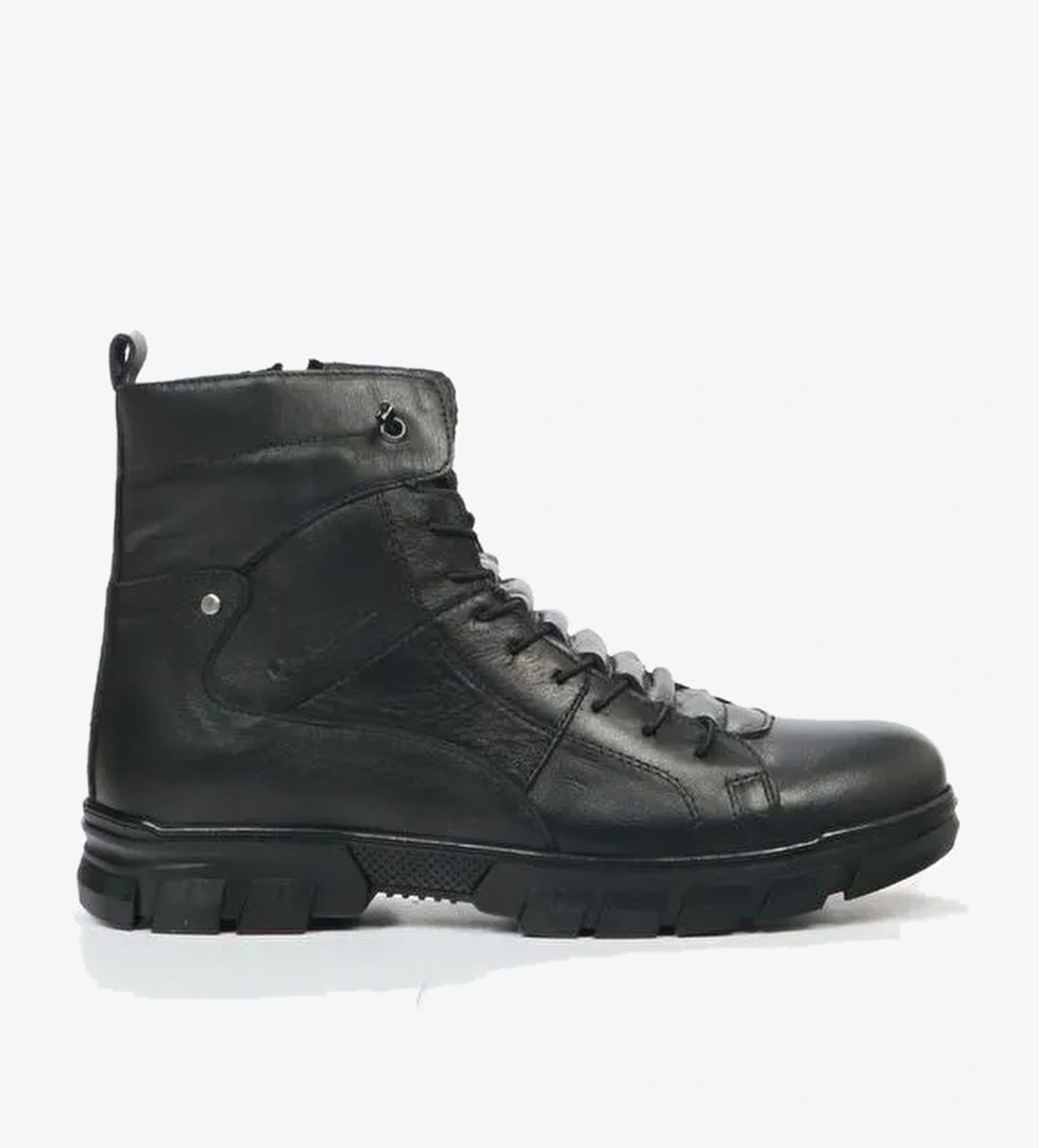 Hammer Jack Mortal Hakiki Deri Siyah Outdoor Erkek Bot - Görsel 1