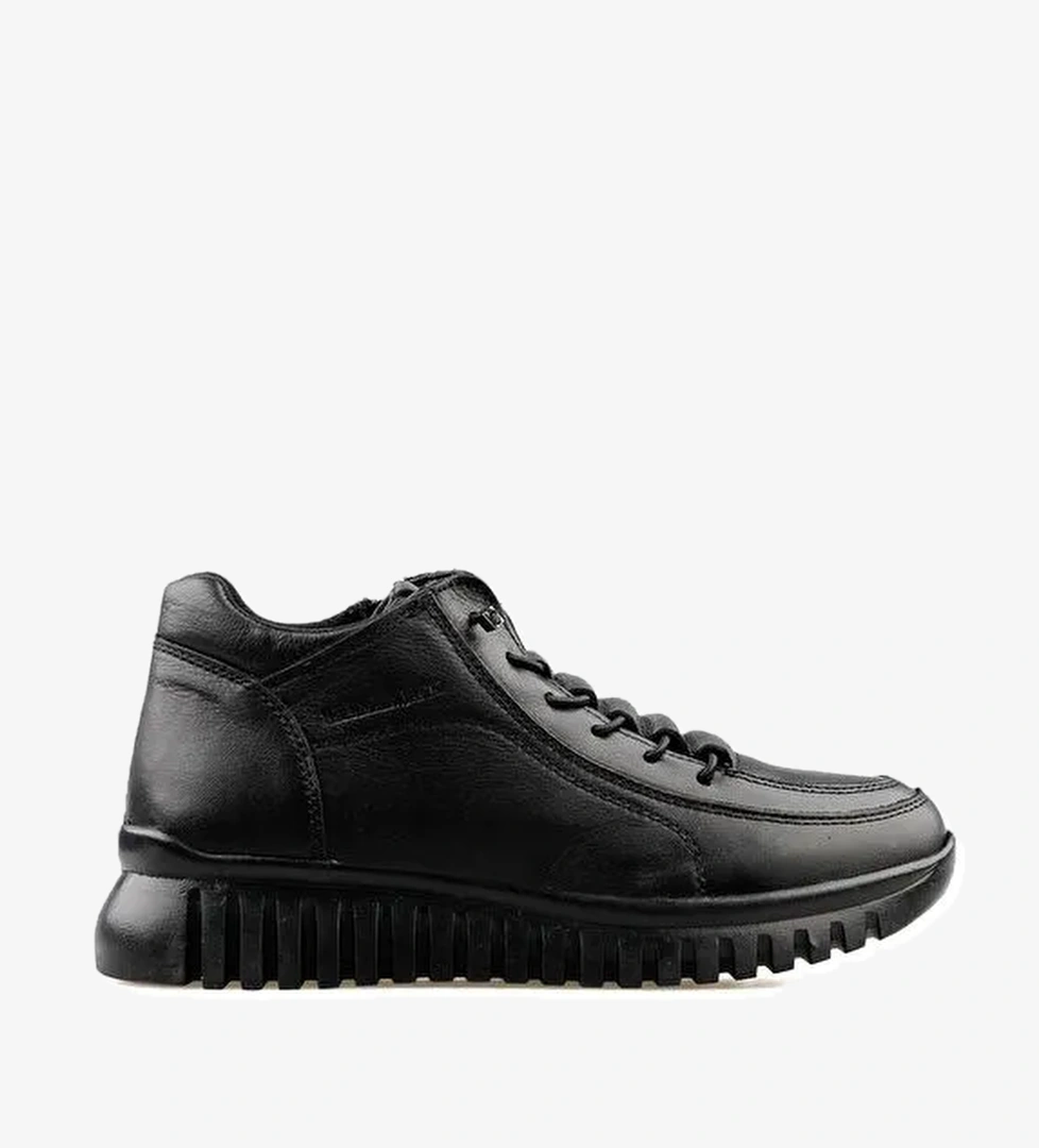 Hammer Jack Hakiki Deri Siyah Folce Kadın Bot - Görsel 1