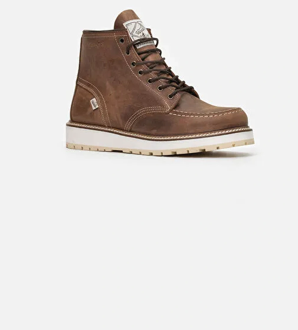 1106 Lifestyle V-Town Crazy Kadın Bot Kızıl Taba - Görsel 1