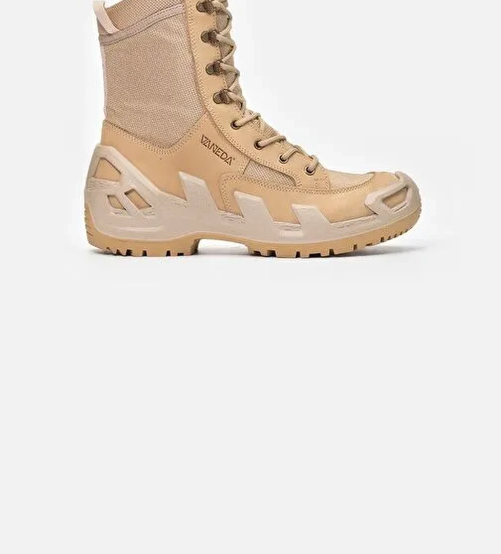 1348 V-CLUTCH ON DUTY NUBUK ERKEK BOT BEJ - Görsel 1