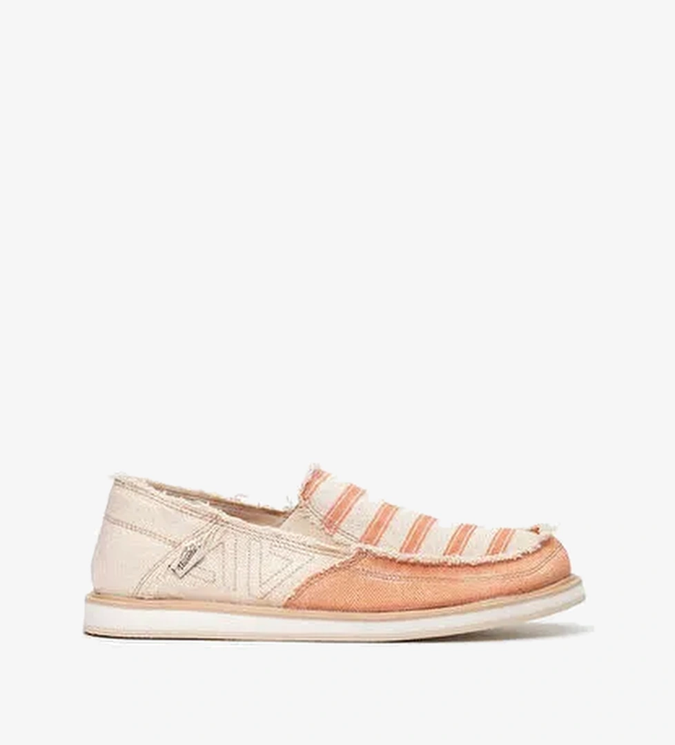 1331 VANEDA LINEN ESPADRIL KETEN KADIN AYAKKABI BEJ/SOMON - Görsel 1