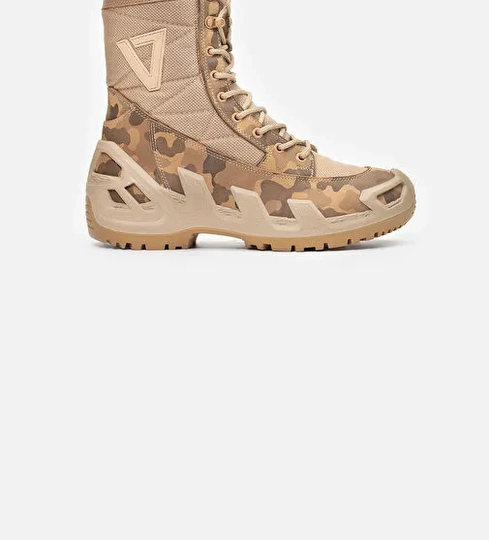 1092 V-CLUTCH ON DUTY NUBUK ERKEK BOT BEJ KAMUFLAJ - Görsel 1