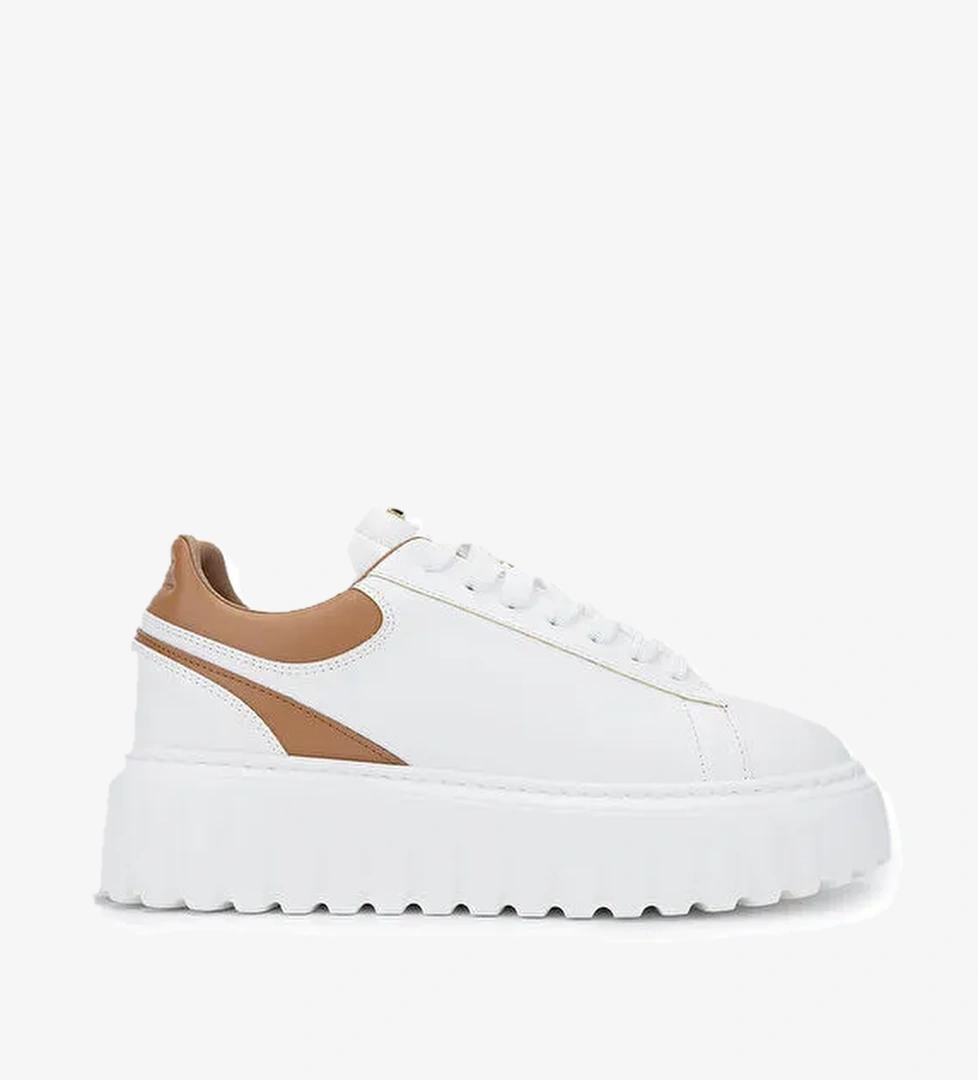 Tamer Tanca Kadın Deri/Suni Beyaz Sneakers & Spor Ayakkabı - Görsel 1