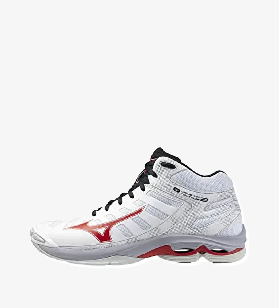 Wave Voltage 2 MID Unisex Voleybol Ayakkabısı Beyaz / Kırmızı - Görsel 1