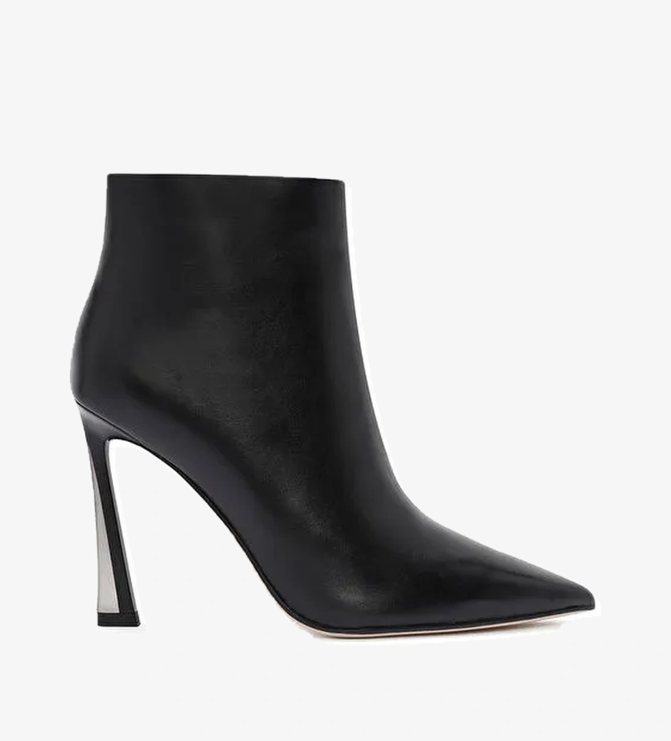 Derimod Derimod Kadın Siyah Fermuarlı İnce Topuklu Deri Bot 24WFD490618 | Boyner Siyah - 1. görsel