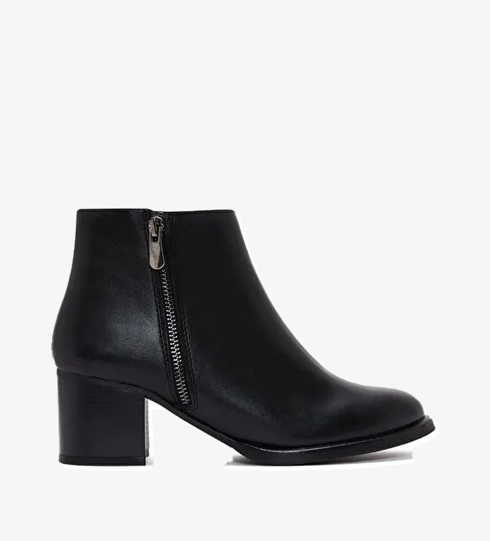 Derimod Derimod Kadın Siyah Fermuarlı Kalın Topuklu Bot 24WFE250818 | Boyner Siyah - 1. görsel