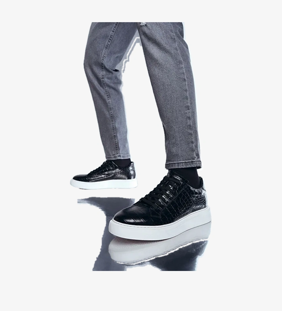 Derimod Siyah Erkek Deri Sneaker 24WFD6100E3 - Görsel 1