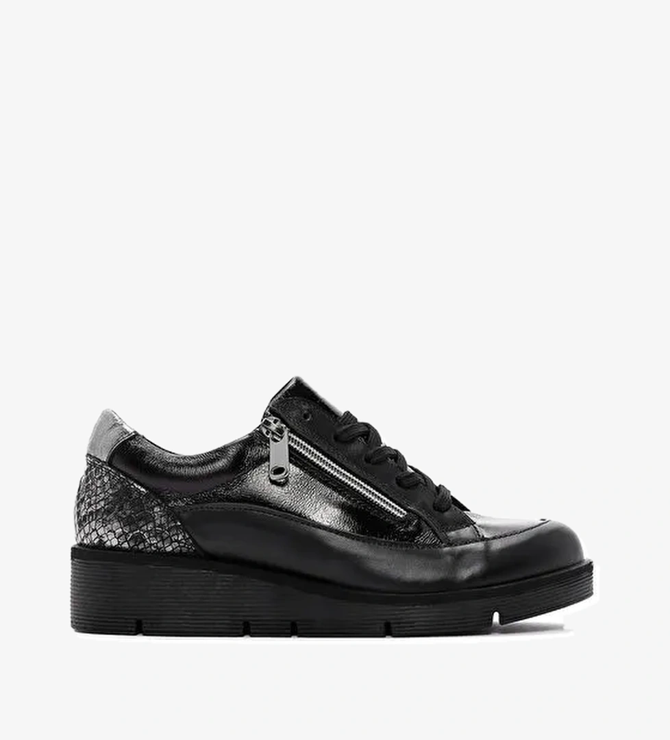 Derimod Siyah Kadın Deri Sneaker 24WFD370714 - Görsel 1