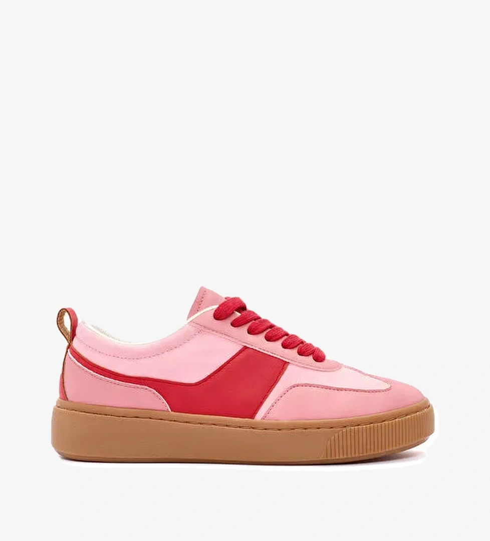 ACBC x Derimod Kadın Pembe Bağcıklı Süet Sneaker 24WFD435310 - Görsel 1